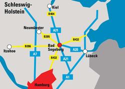 Bild vergrern: Karte Lage Bad Segeberg